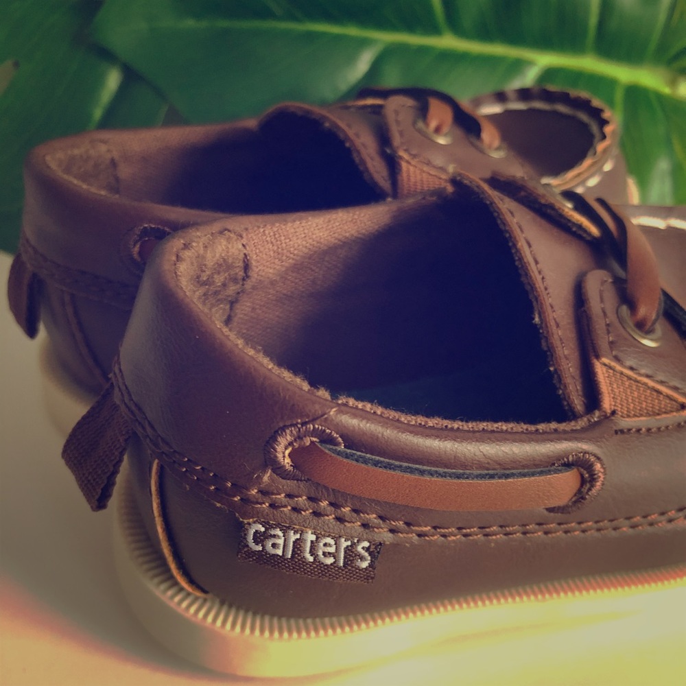 Carter’s Brown Leather Loafers. Boys Size 5